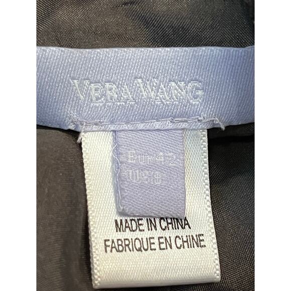 Vera Wang Womens 8 Gray Silk Blend Sleeveless Straight Cocktail Formal Dress - Picture 2 of 10